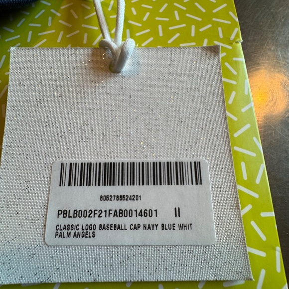 Palm Angels Navy Logo Baseball Cap-Size II- NWT - Picture 3 of 5